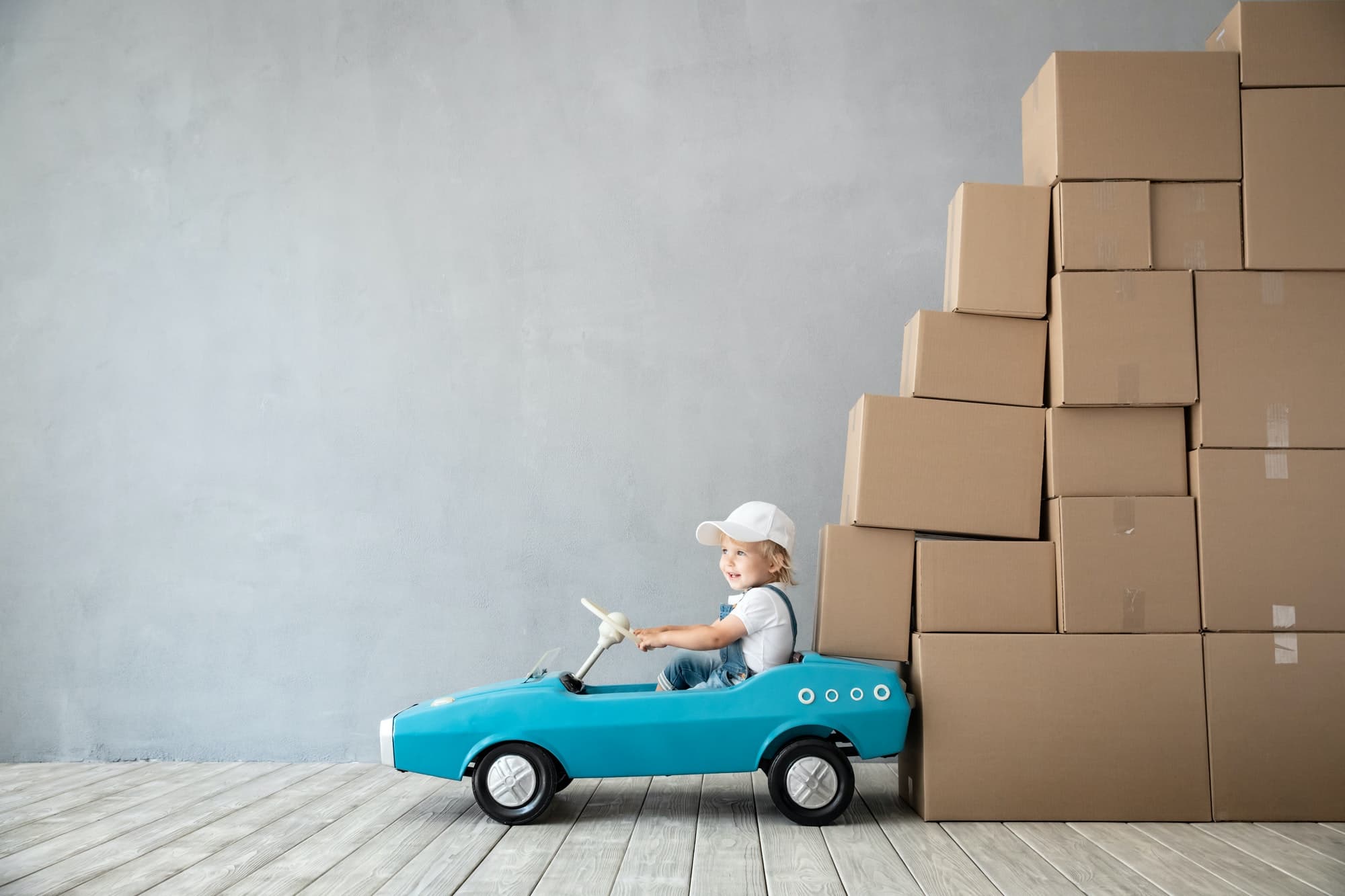 New Home Moving Day House Concept