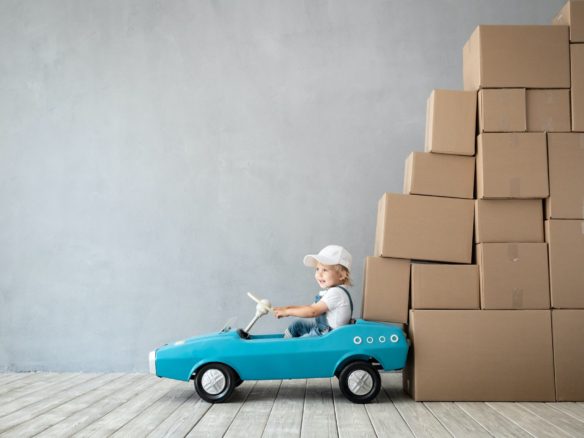 New Home Moving Day House Concept