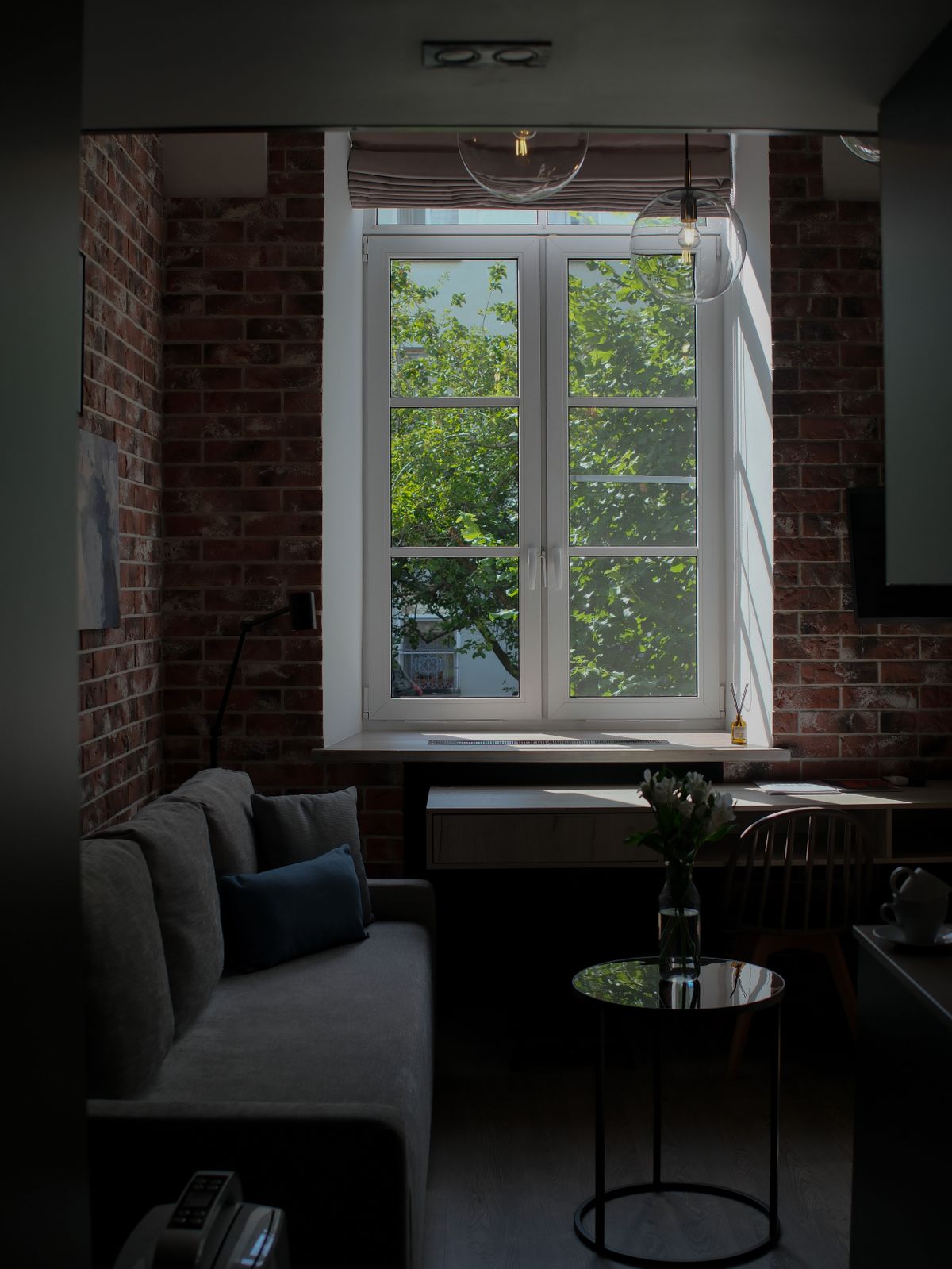 Séjour lumineux d'un appartement à Tanger